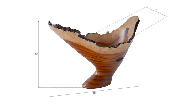 Phillips Collection Burled Decorative Vase – Modern Organic Charm in Durable Composite for Stylish Home Accents Faux Bois M011015