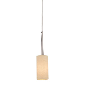 Thomas Lighting Allure Brushed Nickel Mini Pendant Fabric Drum Shade Torch Handle Ambient Glow M251878
