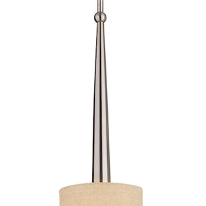 Thomas Lighting Allure Brushed Nickel Mini Pendant Fabric Drum Shade Torch Handle Ambient Glow M251878
