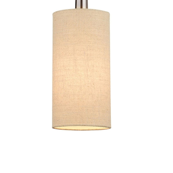 Thomas Lighting Allure Brushed Nickel Mini Pendant Fabric Drum Shade Torch Handle Ambient Glow M251878