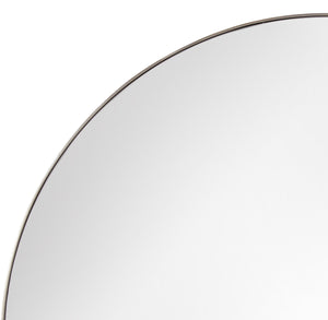 Basset Mirror Eltham Modern Round Wall Mirror – Sleek Silver Metal Frame For Contemporary Elegance & Style Silver Metal,Mirror Glass M4153