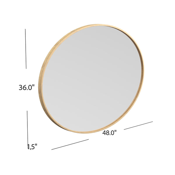 Basset Mirror Brigitte Wall Mirror - Elegant Oval Design In Luxurious Gold Finish For Modern Home Décor Upgrade Gold Metal,Mirror Glass M4155