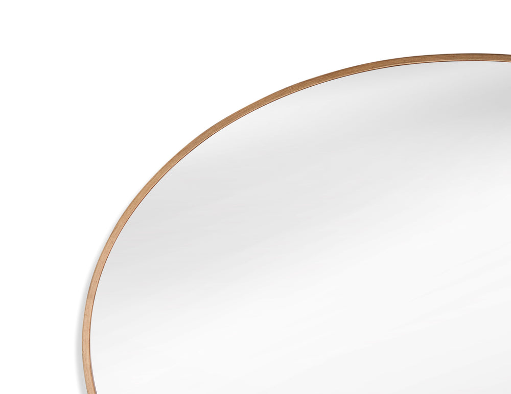 Basset Mirror Brigitte Wall Mirror - Elegant Oval Design In Luxurious Gold Finish For Modern Home Décor Upgrade Gold Metal,Mirror Glass M4155