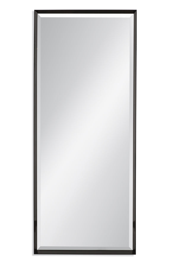 Basset Mirror Driessen Floor Mirror: Sleek Black Lacquer Design For Modern Elegance And Versatile Home Decor Style Black Wood,Mirror Glass M4382b