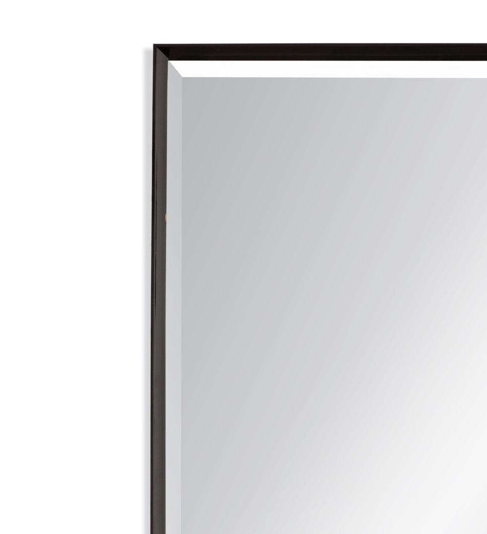 Basset Mirror Driessen Floor Mirror: Sleek Black Lacquer Design For Modern Elegance And Versatile Home Decor Style Black Wood,Mirror Glass M4382b