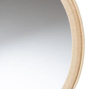 Bali & Pari Lailan Handwoven Grasscloth Wall Mirror for Coastal Bohemian Home Decor