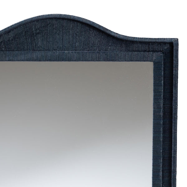 Bali & Pari Lailan Handwoven Grasscloth Wall Mirror for Coastal Bohemian Home Decor