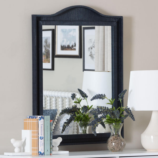 Bali & Pari Lailan Handwoven Grasscloth Wall Mirror for Coastal Bohemian Home Decor