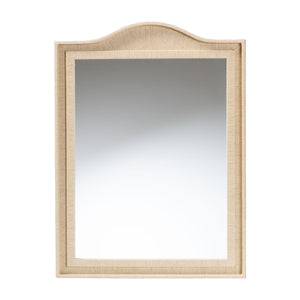 Baxton Studio Bali & Pari Lailan Handwoven Grasscloth Wall Mirror for Coastal Bohemian Home Decor Rectangle Beige M450-S512-Beige-Wall Mirror