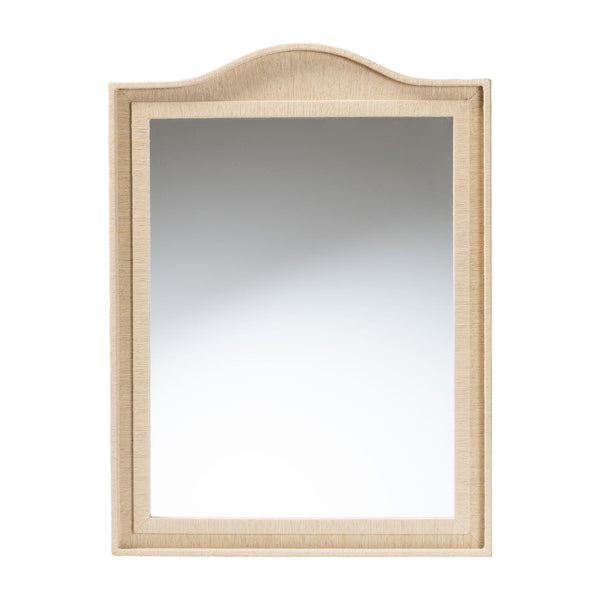 Baxton Studio Bali & Pari Lailan Handwoven Grasscloth Wall Mirror for Coastal Bohemian Home Decor Rectangle Beige M450-S512-Beige-Wall Mirror