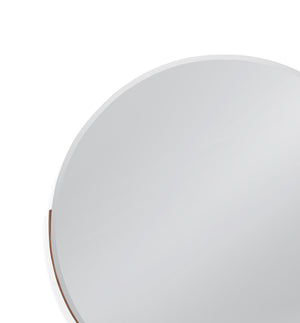 Basset Mirror Social Wall Mirror - Elegant Round Design With Rose Gold Frame And Black Edging For Modern Spaces Gold Metal M4692