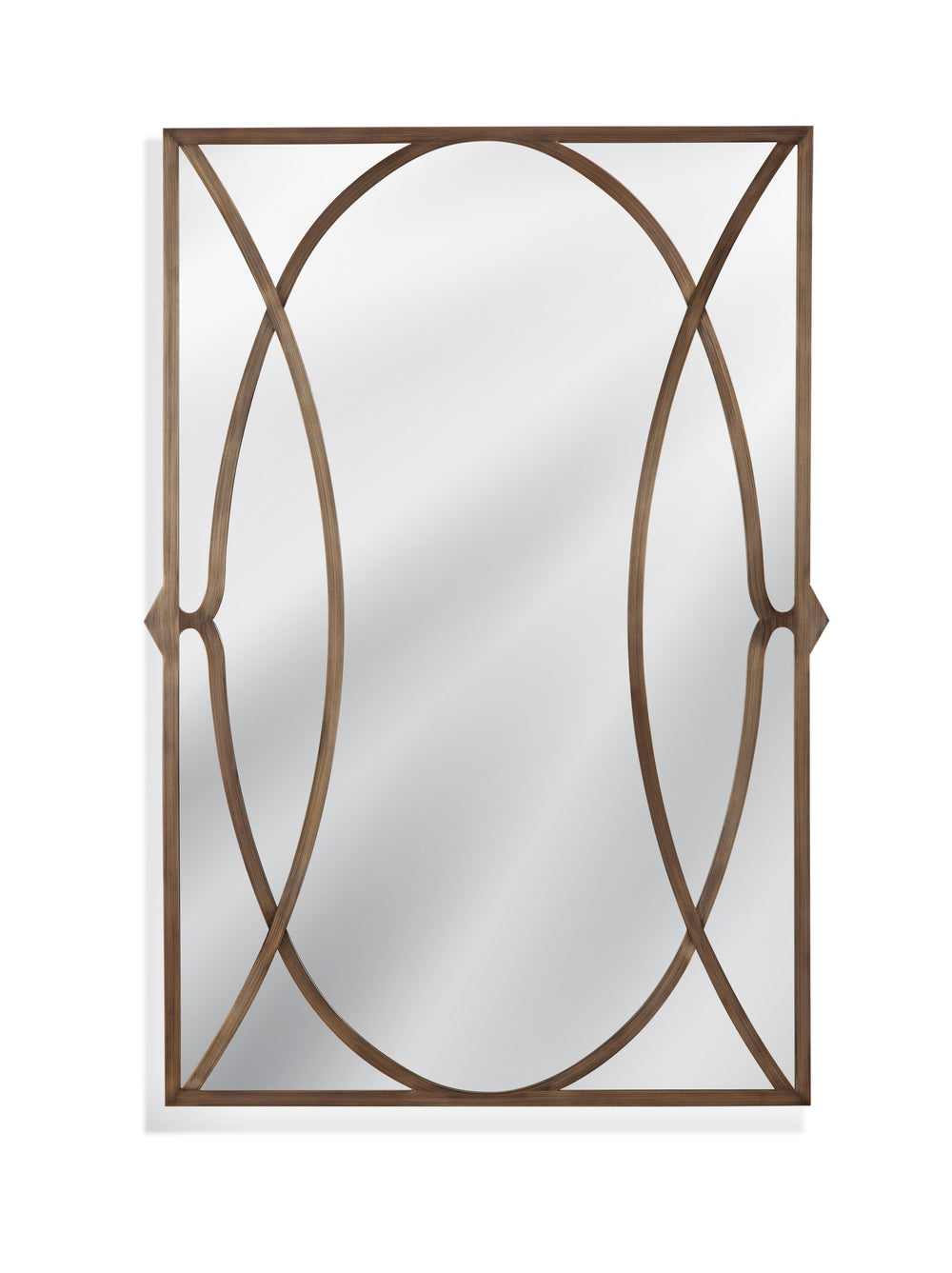 Basset Mirror Lattice Wall Mirror – Elegant Rectangular Design With Bronze Metal Frame For Timeless Home Decor Style Bronze Metal,Mirror Glass M4864