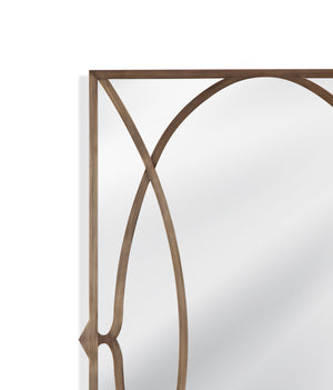 Basset Mirror Lattice Wall Mirror – Elegant Rectangular Design With Bronze Metal Frame For Timeless Home Decor Style Bronze Metal,Mirror Glass M4864
