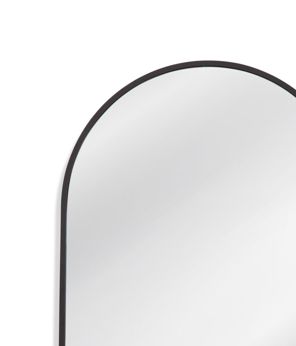 Basset Mirror Oval Wall Mirror - Modern Matte Black Frame For Stylish Home Décor In Entryway, Bathroom & More Black Wood,Mirror Glass M4868