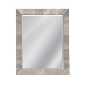 Basset Mirror Saydona Wall Mirror - Elegant Rectangular Design With Antique Silver Leaf Finish For Timeless Style Silver Resin,Mirror Glass M4876