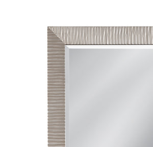Basset Mirror Saydona Wall Mirror - Elegant Rectangular Design With Antique Silver Leaf Finish For Timeless Style Silver Resin,Mirror Glass M4876