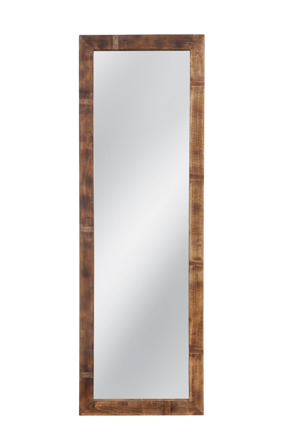 Basset Mirror Bozeman Floor Mirror - Rustic Mango Wood Frame, Traditional Design For Charming Home Décor Style Brown Wood,Mirror Glass M4881