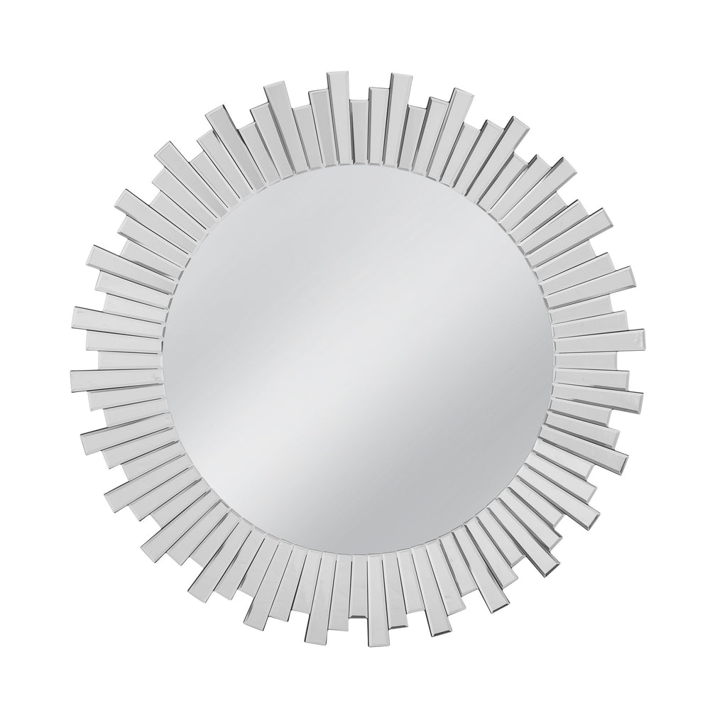 Basset Mirror Monigold Radiating Round Mirror - Stylish Glass Frame For Modern Home Decor & Elegant Reflection Silver Mirror,Mirror Glass M4889