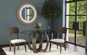 Basset Mirror Koree Wall Mirror: Stunning Round Art Deco Piece With Unique Gray Rope Frame For Elegant Decor Gray Rope,Mirror Glass M4904