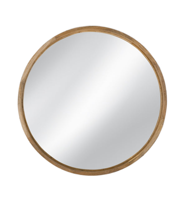 Basset Mirror Changes Round Decorative Wall Mirror With Wood Finish And Elegant Black & Ivory Bone Motif Design Brown Wood,Mirror Glass M4920