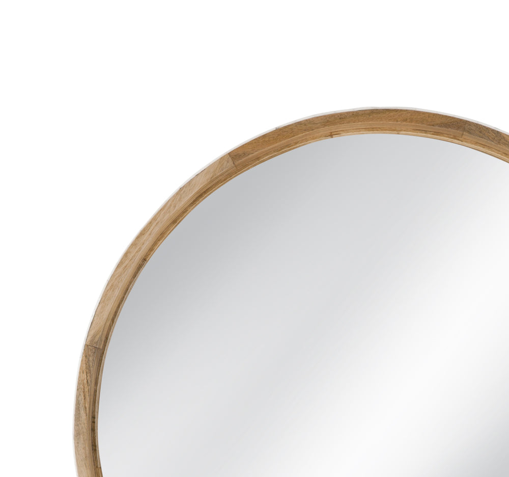 Basset Mirror Changes Round Decorative Wall Mirror With Wood Finish And Elegant Black & Ivory Bone Motif Design Brown Wood,Mirror Glass M4920