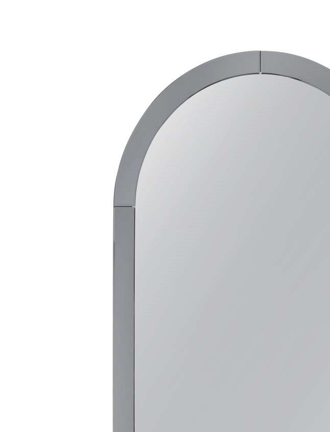 Basset Mirror Tiger Eye Floor Mirror - Sleek Arched Design With Smoked Frame For Contemporary Luxury Home Decor Silver Mirror,Mirror Glass M4937