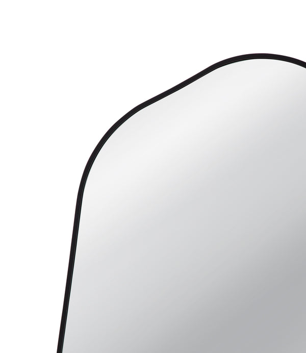 Basset Mirror Karaniya Wall Mirror - Asymmetrical Black Frame Accent To Elevate Your Home Decor In Style Black Wood,Mirror Glass M4953