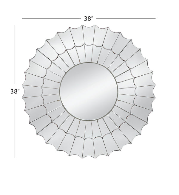 Basset Mirror Stringer Wall Mirror - Elegant Round Design With Sleek Silver Finish For Timeless Home Decor Charm Silver Mirror,Mirror Glass M4984