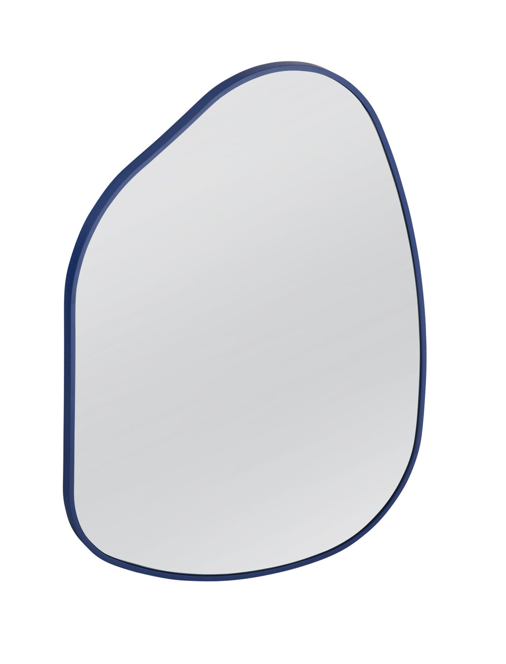 Basset Mirror Astor Wall Mirror - Vibrant Navy Blue Frame, Unique Asymmetrical Design For Stylish Home Decor Blue Wood,Mirror Glass M5035