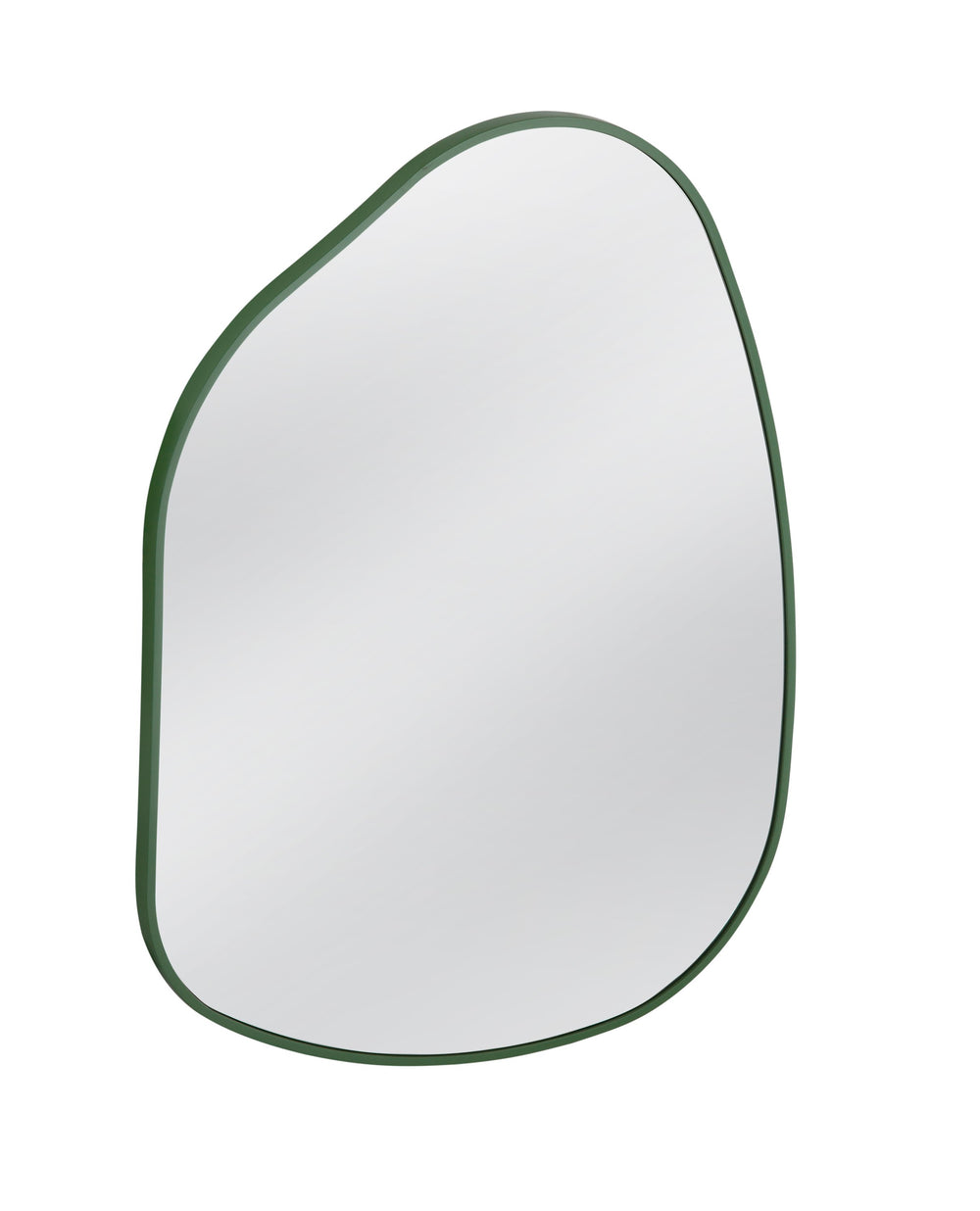 Basset Mirror Azalea Wall Mirror - Vibrant Green Frame With Asymmetrical Design For Playful Home Decor Style Green Wood,Mirror Glass M5036