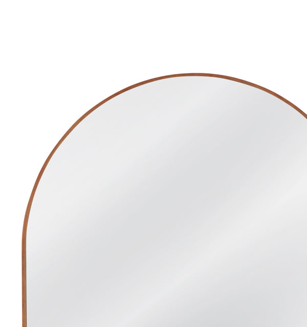 Basset Mirror Hazel Arched Mantel Mirror – Elegant Pine Wood Frame, Timeless Design For A Chic Home Accent Brown Wood,Mirror Glass M5044