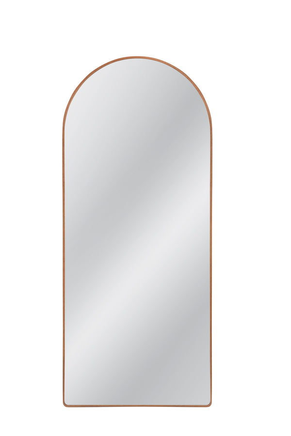 Basset Mirror Holly Floor Mirror - Timeless Arched Design In Durable Pine Wood For Modern Boho Home Décor Elegance Brown Wood,Mirror Glass M5046