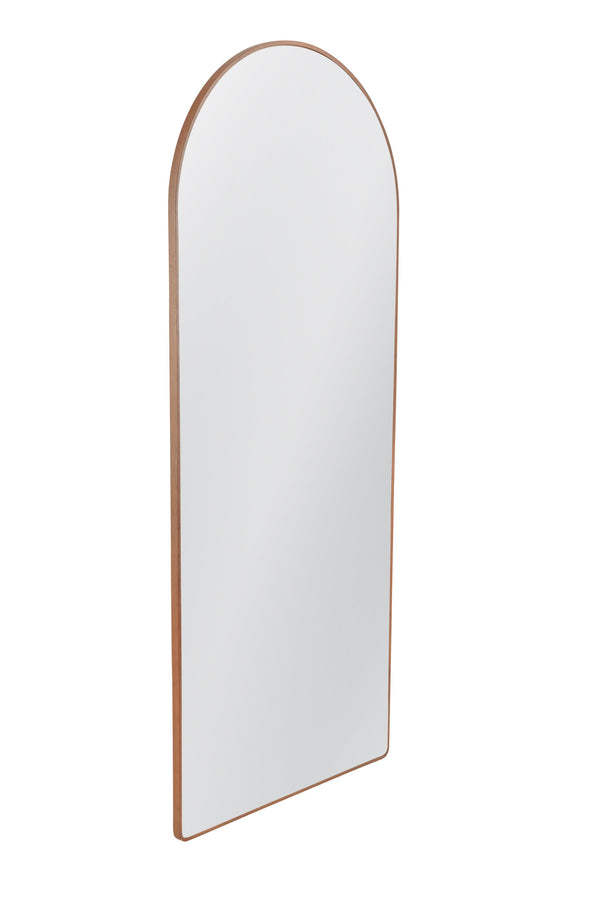 Basset Mirror Holly Floor Mirror - Timeless Arched Design In Durable Pine Wood For Modern Boho Home Décor Elegance Brown Wood,Mirror Glass M5046