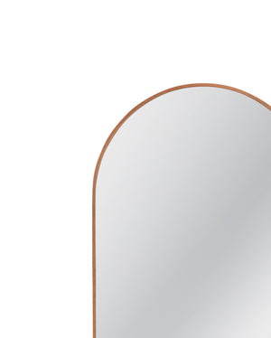 Basset Mirror Holly Floor Mirror - Timeless Arched Design In Durable Pine Wood For Modern Boho Home Décor Elegance Brown Wood,Mirror Glass M5046