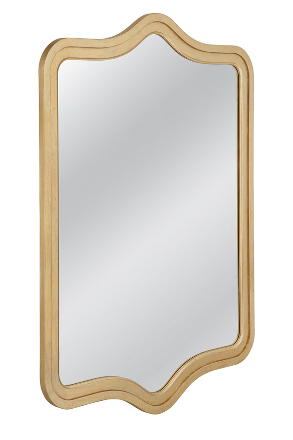 Basset Mirror Mahalia Wall Mirror – Luxurious Gold Leaf Finish & Sleek Rectangular Design For Timeless Elegance Gold Wood,Mirror Glass M5062