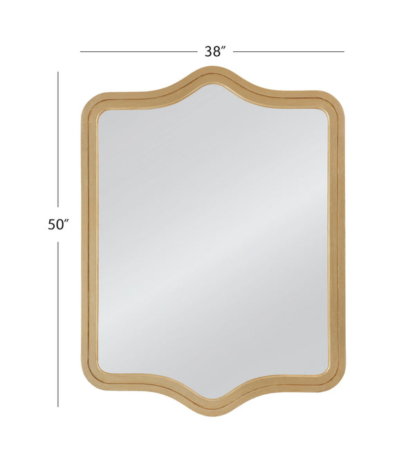 Basset Mirror Mahalia Wall Mirror – Luxurious Gold Leaf Finish & Sleek Rectangular Design For Timeless Elegance Gold Wood,Mirror Glass M5062