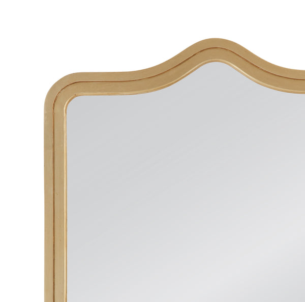 Basset Mirror Mahalia Wall Mirror – Luxurious Gold Leaf Finish & Sleek Rectangular Design For Timeless Elegance Gold Wood,Mirror Glass M5062
