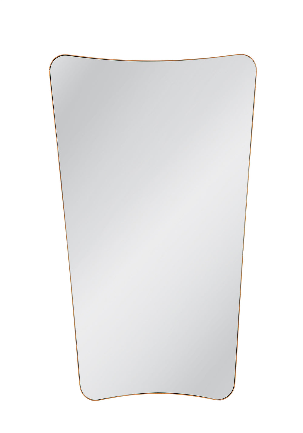 Basset Mirror Garcia Wall Mirror - Elegant Gold Rectangular Design With Rounded Corners For Modern Sophistication Gold Metal,Mirror Glass M5067