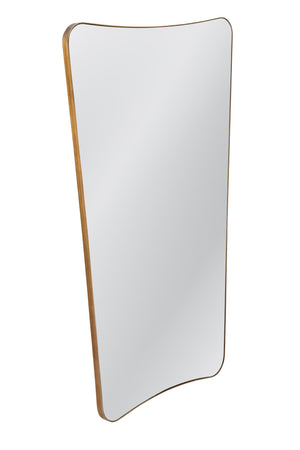 Basset Mirror Garcia Wall Mirror - Elegant Gold Rectangular Design With Rounded Corners For Modern Sophistication Gold Metal,Mirror Glass M5067