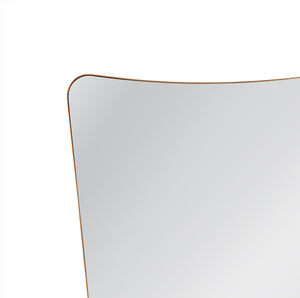Basset Mirror Garcia Wall Mirror - Elegant Gold Rectangular Design With Rounded Corners For Modern Sophistication Gold Metal,Mirror Glass M5067