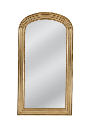 Basset Mirror Baez Floor Mirror - Luxurious Gold Gilt Finish With Arched Top, Elegant Design For Glamorous Interiors Gold Wood,Mirror Glass M5073
