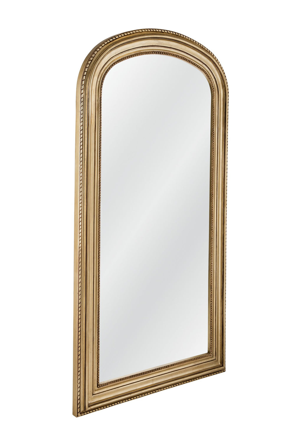 Basset Mirror Baez Floor Mirror - Luxurious Gold Gilt Finish With Arched Top, Elegant Design For Glamorous Interiors Gold Wood,Mirror Glass M5073