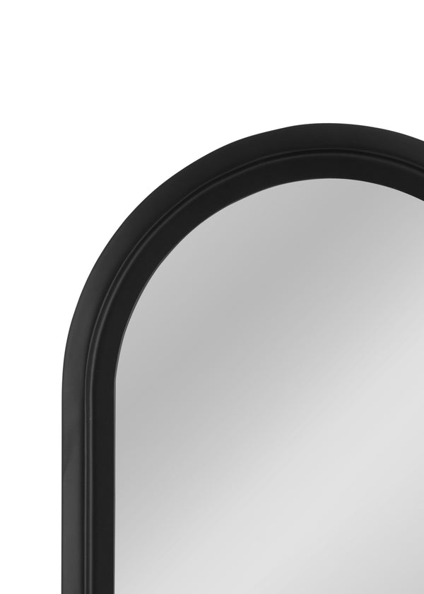 Basset Mirror Nash Wall Mirror - Elegant Oval Frame In Matte Black For Farmhouse Charm & Timeless Home Décor Black Resin,Mirror Glass M5080