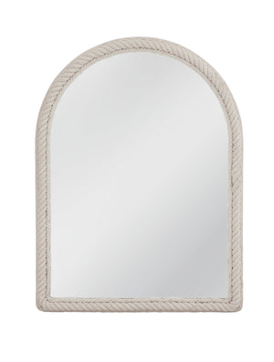 Basset Mirror Nichols Wall Mirror - Coastal-inspired Arched Design With White Rope Frame For Nautical Charm White Rope,Mirror Glass M5124