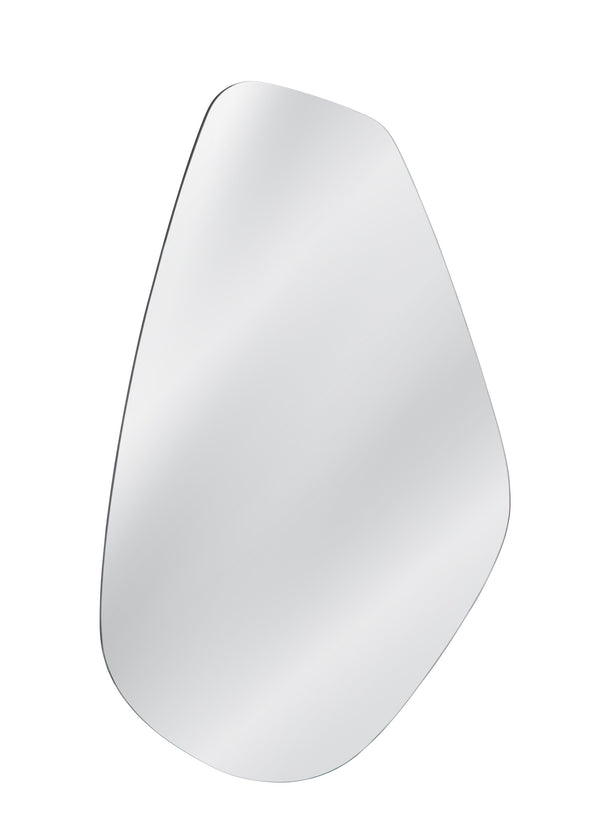 Basset Mirror Carlton Wall Mirror - Asymmetrical Modern Design With Silver Frame For A Luxe Touch In Any Space Silver Mirror M5127