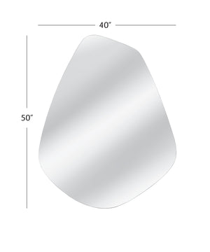 Basset Mirror Carlton Wall Mirror - Asymmetrical Modern Design With Silver Frame For A Luxe Touch In Any Space Silver Mirror M5127