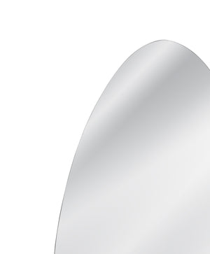 Basset Mirror Reinhold Wall Mirror - Teardrop Shaped Silver Framed Accent Mirror For Modern Glam Home Decor Silver Mdf,Mirror M5128