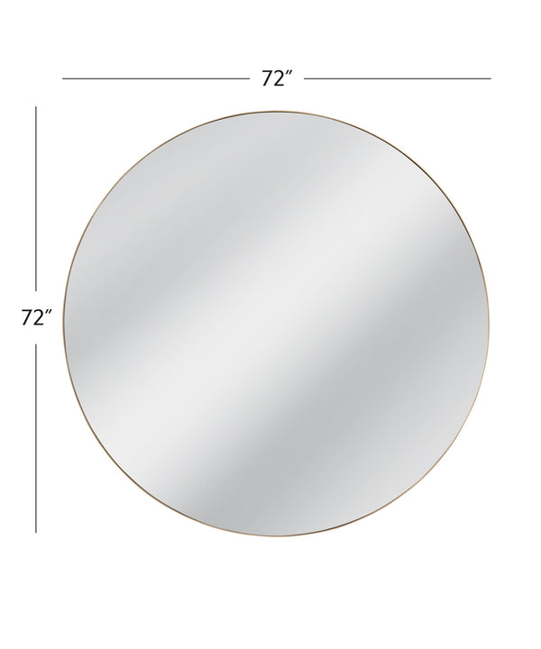 Basset Mirror Tucker Wall Mirror - Antique Gold Round Frame For Timeless Elegance In Any Home Décor Style Gold Metal,Mdf,Mirror M5129