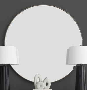 Basset Mirror Tucker Wall Mirror - Antique Gold Round Frame For Timeless Elegance In Any Home Décor Style Gold Metal,Mdf,Mirror M5129