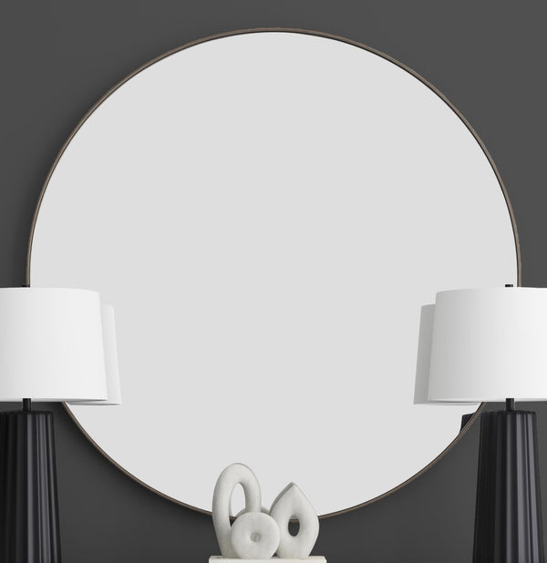 Basset Mirror Tucker Wall Mirror - Antique Gold Round Frame For Timeless Elegance In Any Home Décor Style Gold Metal,Mdf,Mirror M5129
